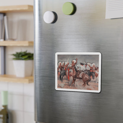 Chisolm Trail (Magazine Illustration) Refrigerator Magnet-The Sticker Space