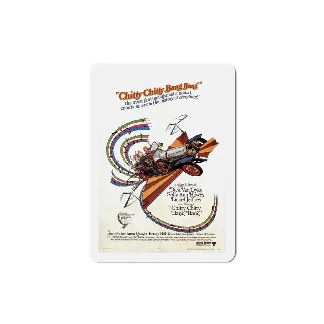 Chitty Chitty Bang Bang 1968 Movie Poster Refrigerator Magnet 4 Inch - The Sticker Space