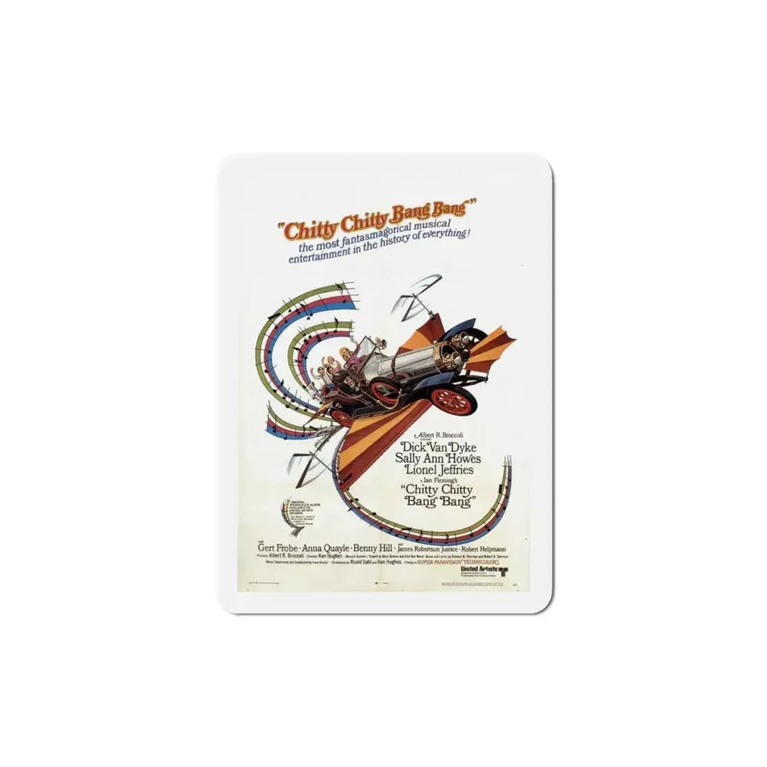 Chitty Chitty Bang Bang 1968 Movie Poster Refrigerator Magnet 6 Inch - The Sticker Space