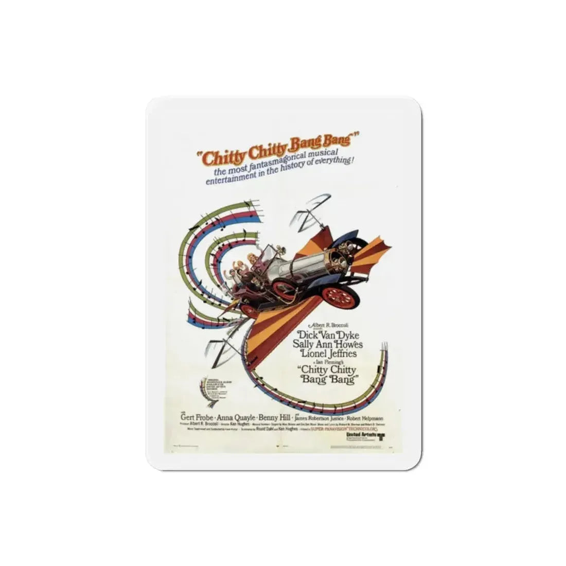 Chitty Chitty Bang Bang 1968 Movie Poster Refrigerator Magnet - The Sticker Space