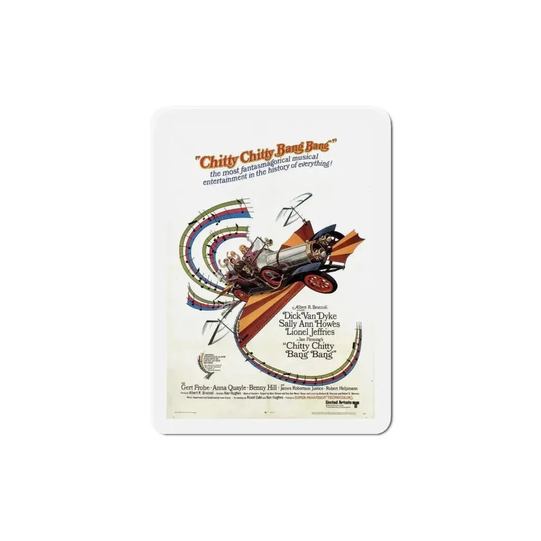 Chitty Chitty Bang Bang 1968 Movie Poster Refrigerator Magnet - The Sticker Space