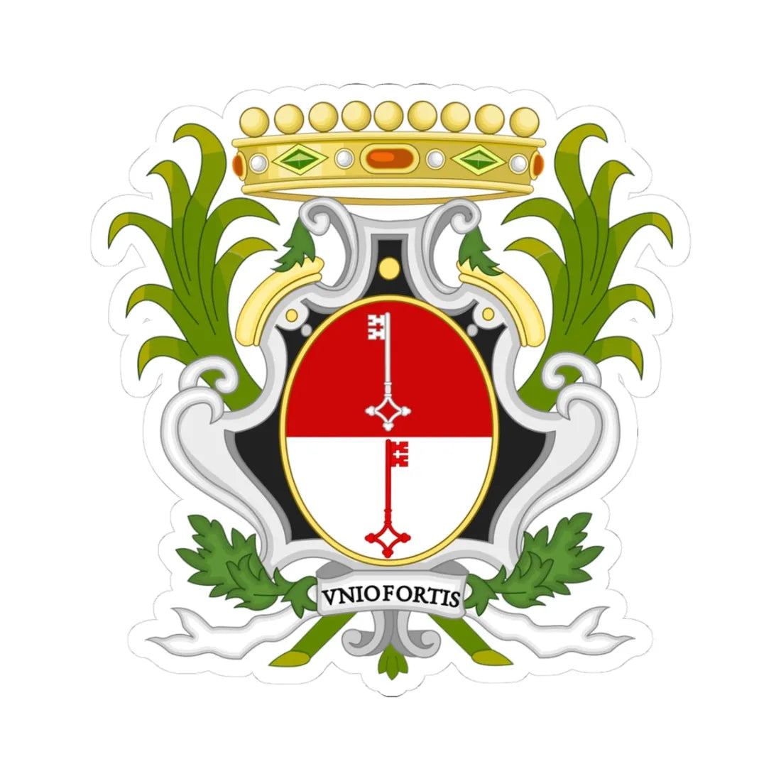 Chivasso-Stemma (Italy) (Coat of Arms) STICKER Vinyl Kiss-Cut Decal 3 Inch White - The Sticker Space