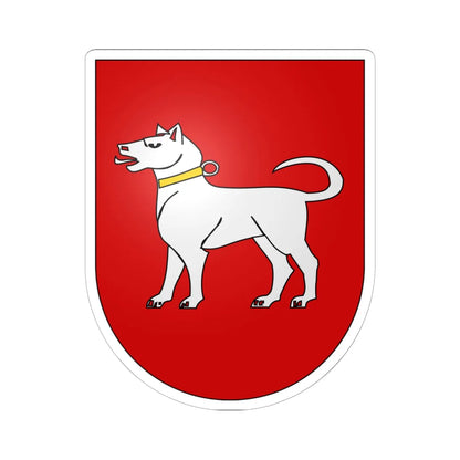 Chénens-coat of arms (Switzerland) (Coat of Arms) STICKER Vinyl Kiss-Cut Decal 6 Inch White - The Sticker Space