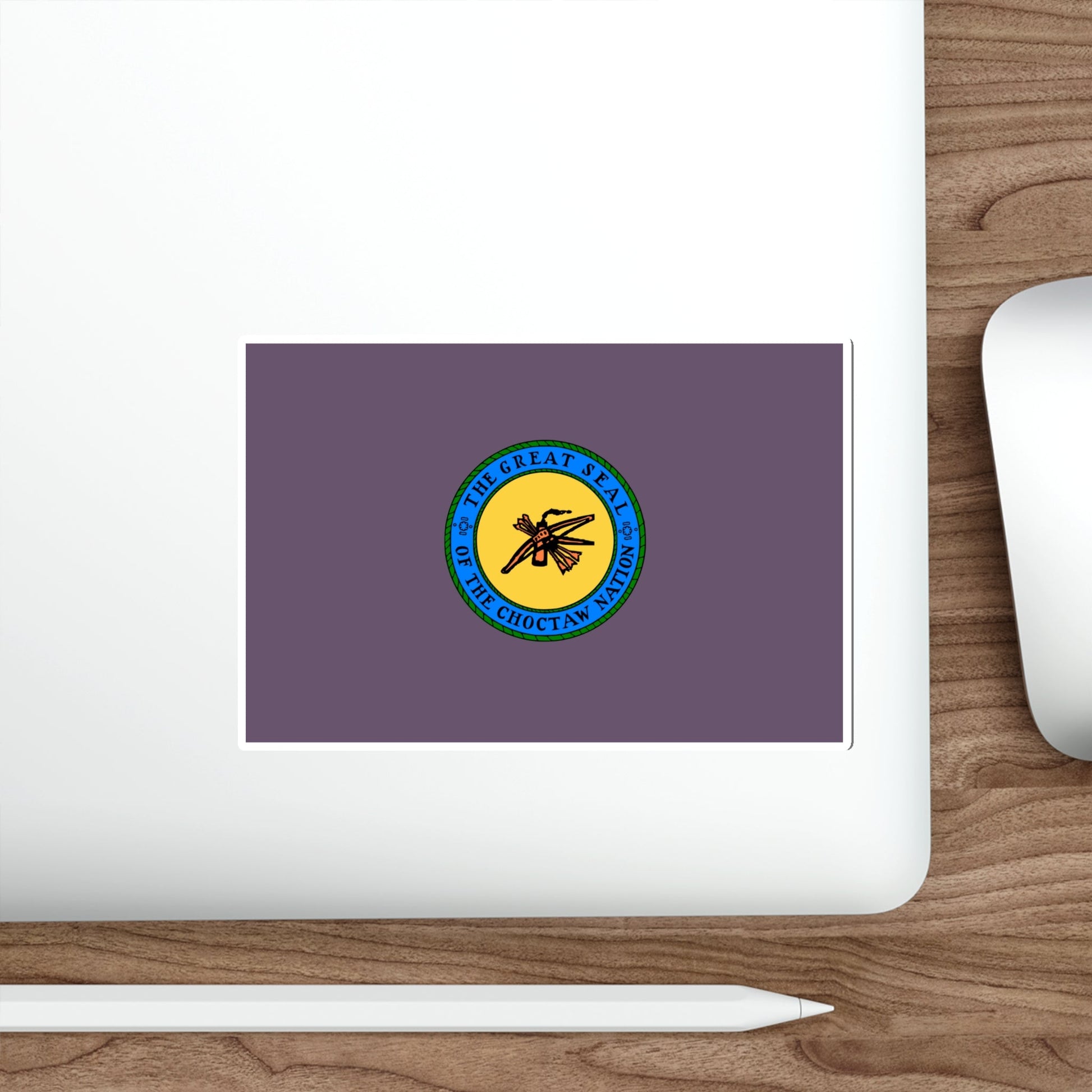 Choctaw Flag STICKER Vinyl Die-Cut Decal-The Sticker Space