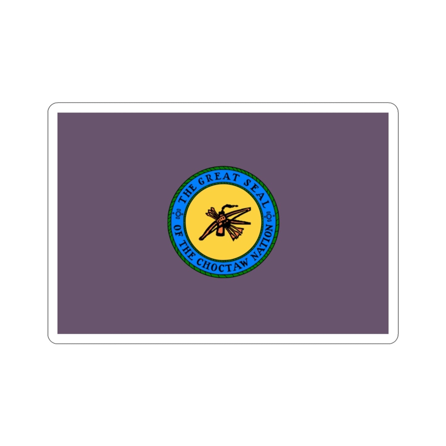 Choctaw Flag STICKER Vinyl Die-Cut Decal-2 Inch-The Sticker Space