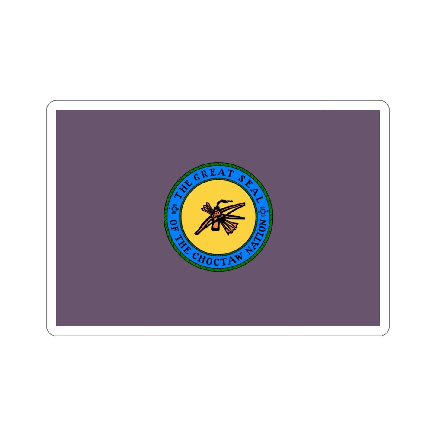 Choctaw Flag STICKER Vinyl Die-Cut Decal-3 Inch-The Sticker Space