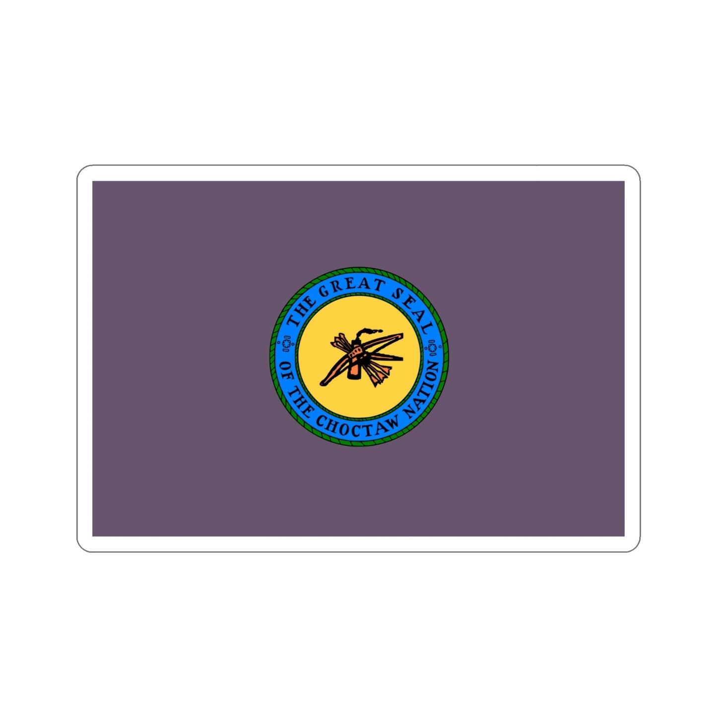 Choctaw Flag STICKER Vinyl Die-Cut Decal-4 Inch-The Sticker Space