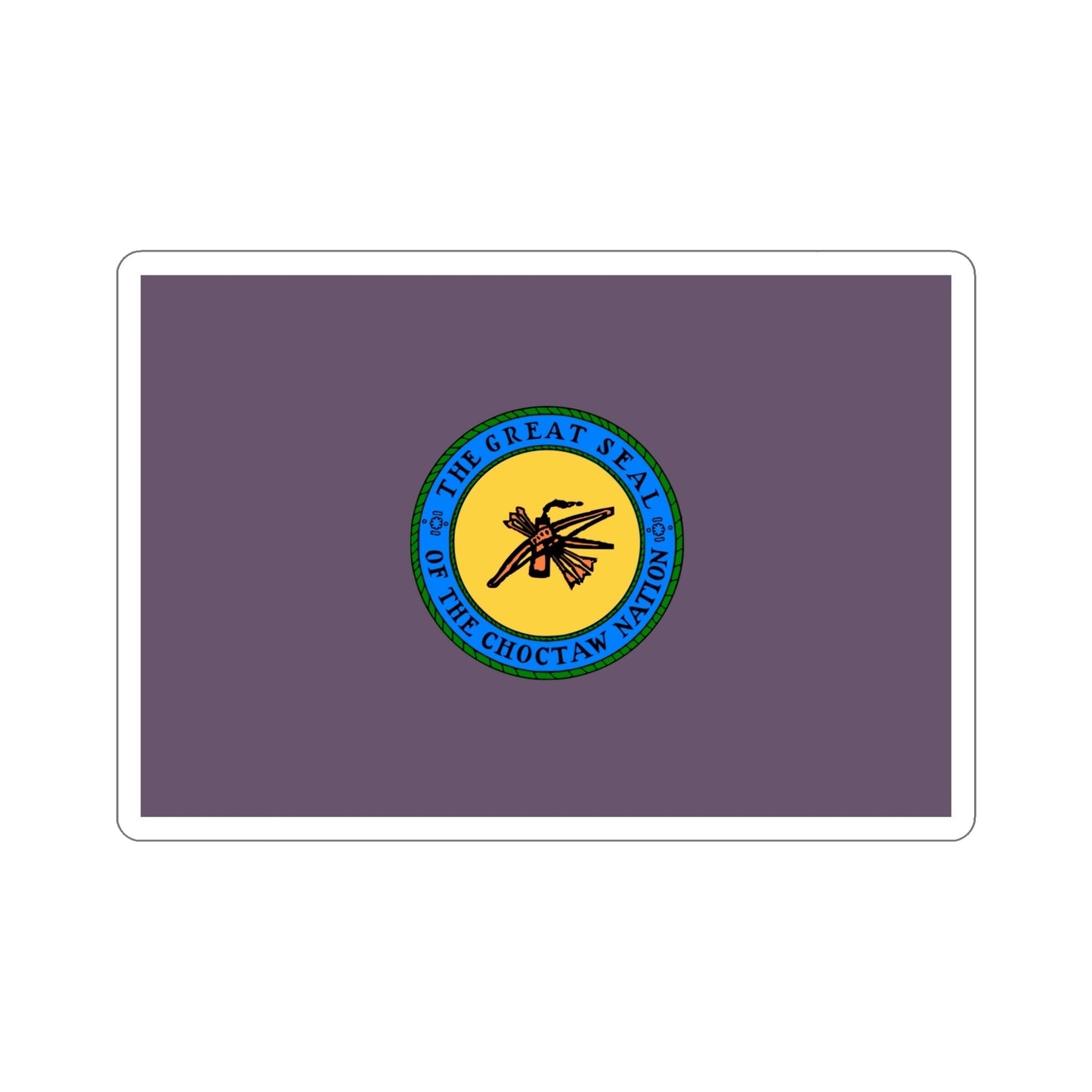 Choctaw Flag STICKER Vinyl Die-Cut Decal-5 Inch-The Sticker Space