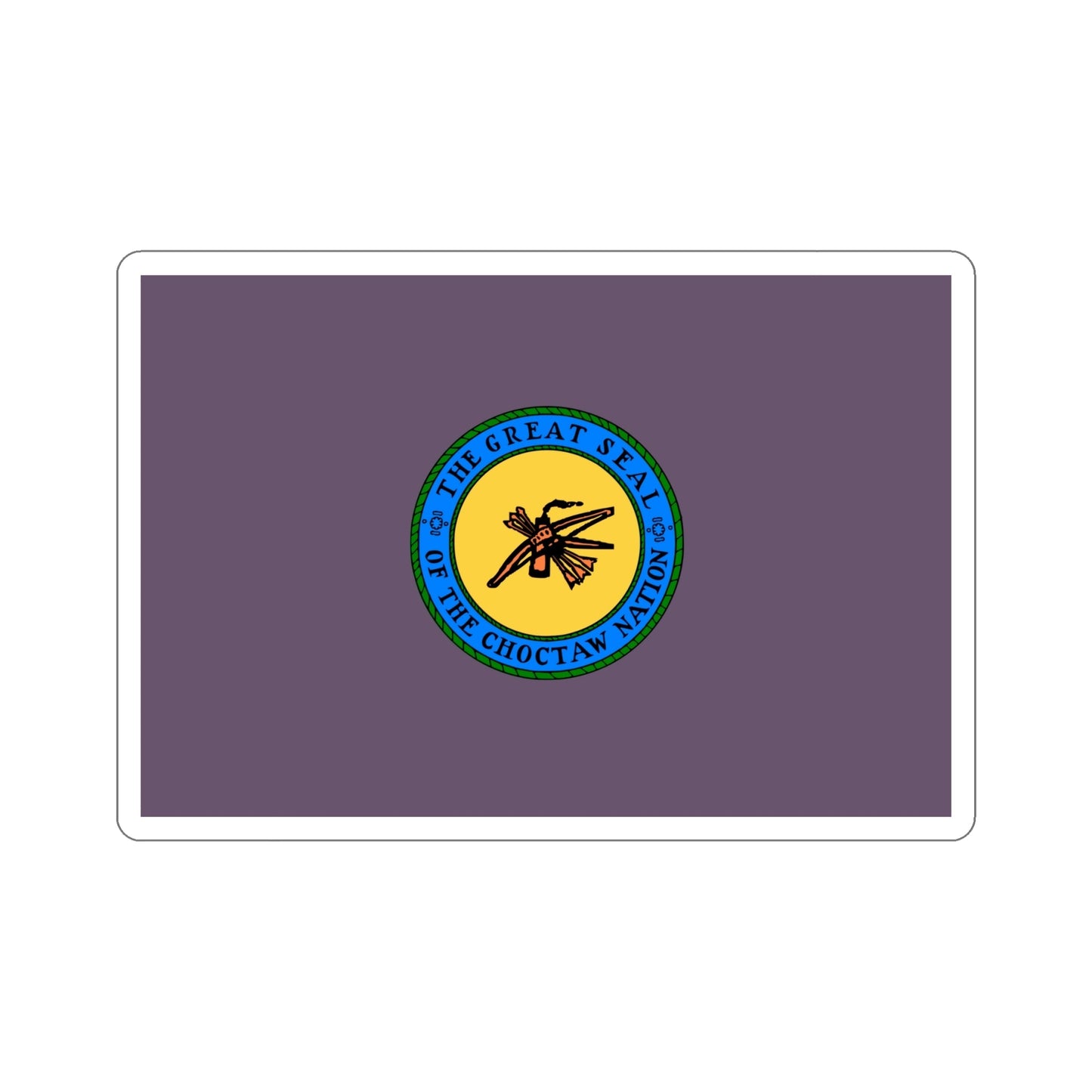 Choctaw Flag STICKER Vinyl Die-Cut Decal-6 Inch-The Sticker Space