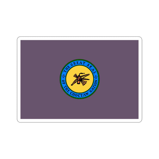 Choctaw Flag STICKER Vinyl Die-Cut Decal-6 Inch-The Sticker Space