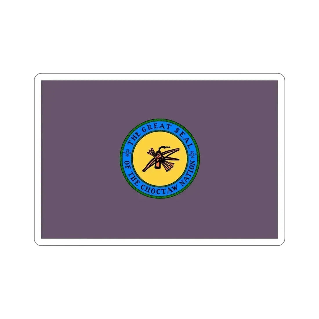 Choctaw Flag STICKER Vinyl Die-Cut Decal 6 Inch - The Sticker Space