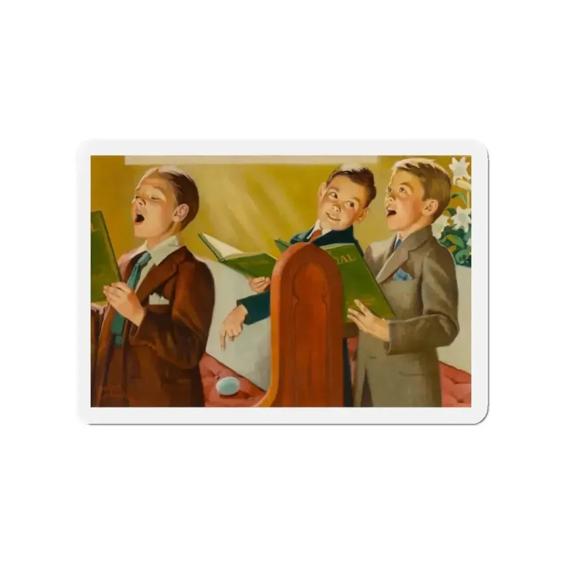 Choir Boys (Magazine Illustration) Refrigerator Magnet - The Sticker Space