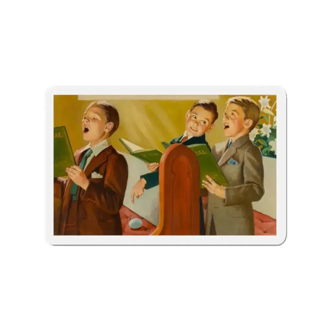 Choir Boys (Magazine Illustration) Refrigerator Magnet - The Sticker Space