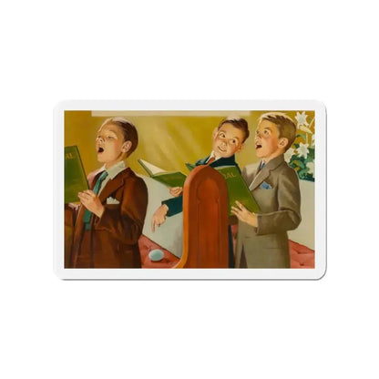 Choir Boys (Magazine Illustration) Refrigerator Magnet - The Sticker Space