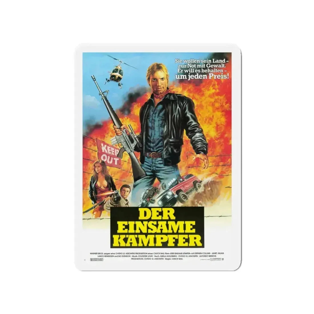 CHOKE CANYON (GERMAN) 1986 Movie Poster - Refrigerator Magnet - The Sticker Space