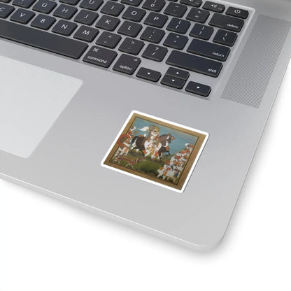 Chokha - Maharana Bhim Singh and Retinue Embark on a Hunt - ca. 1805–10 v1 - STICKER Vinyl Kiss-Cut Decal