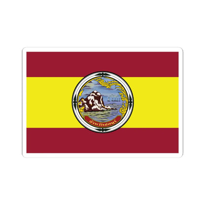 Chonburi flag (Thailand) STICKER Vinyl Kiss-Cut Decal 4 Inch White - The Sticker Space
