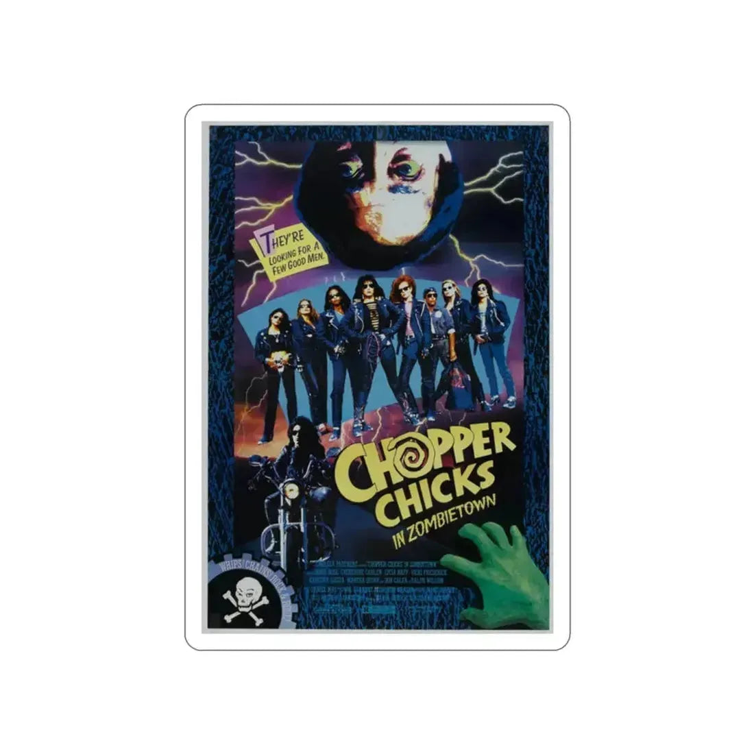 CHOPPER CHICKS IN ZOMBIETOWN 1989 Movie Poster STICKER Vinyl Die-Cut Decal 2 Inch - The Sticker Space
