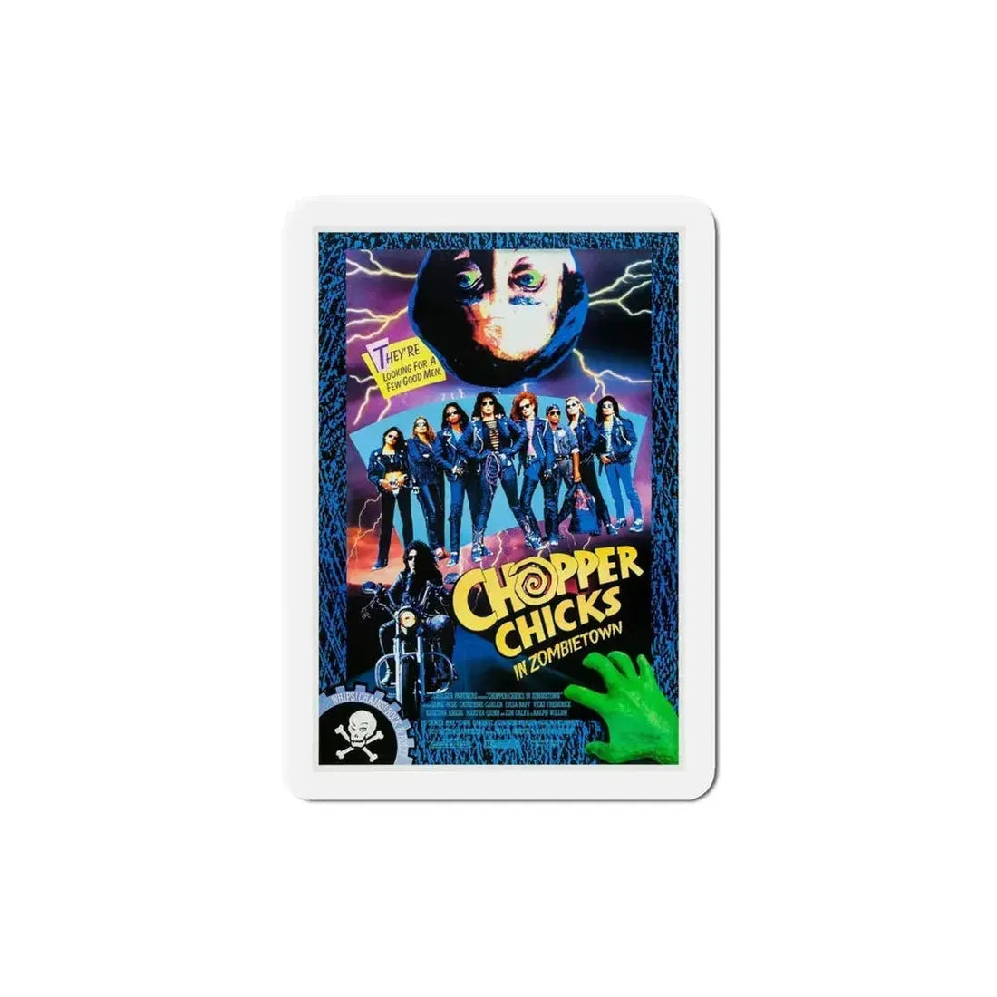 Chopper Chicks in Zombietown 1991 Movie Poster Refrigerator Magnet 5 Inch - The Sticker Space