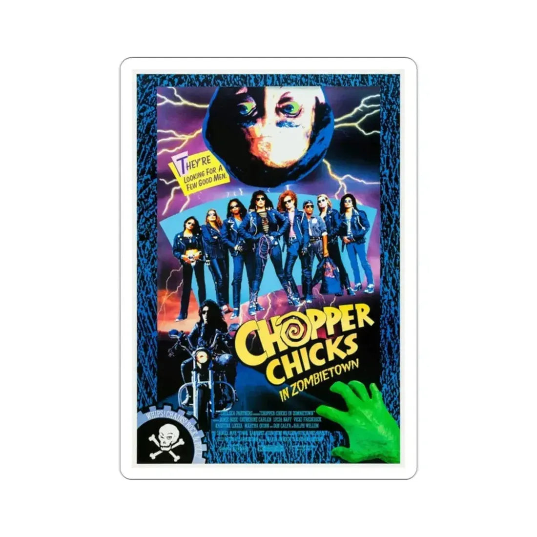 Chopper Chicks in Zombietown 1991 Movie Poster STICKER Vinyl Die-Cut Decal - The Sticker Space