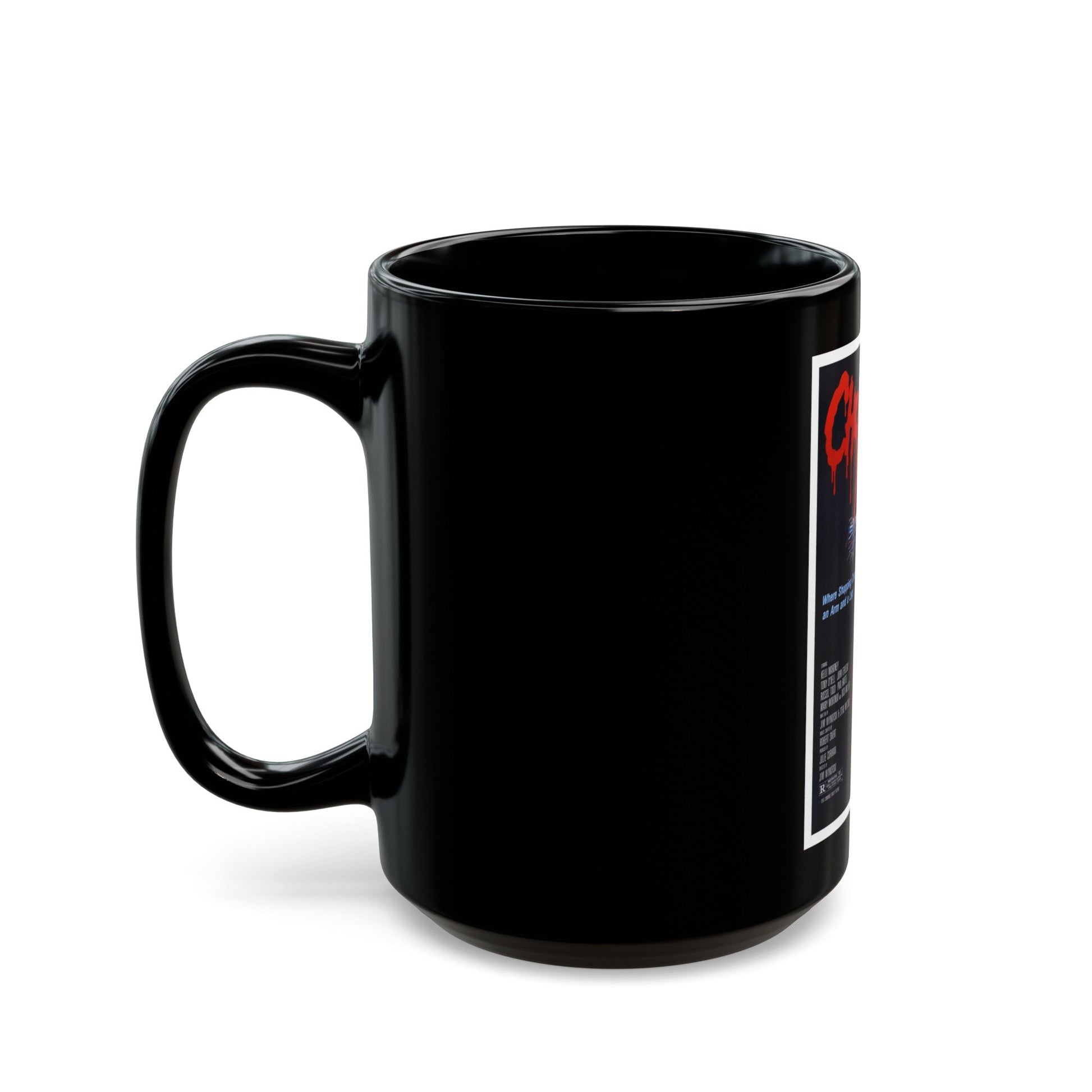 CHOPPING MALL 1986 Movie Poster - Black Coffee Mug-The Sticker Space