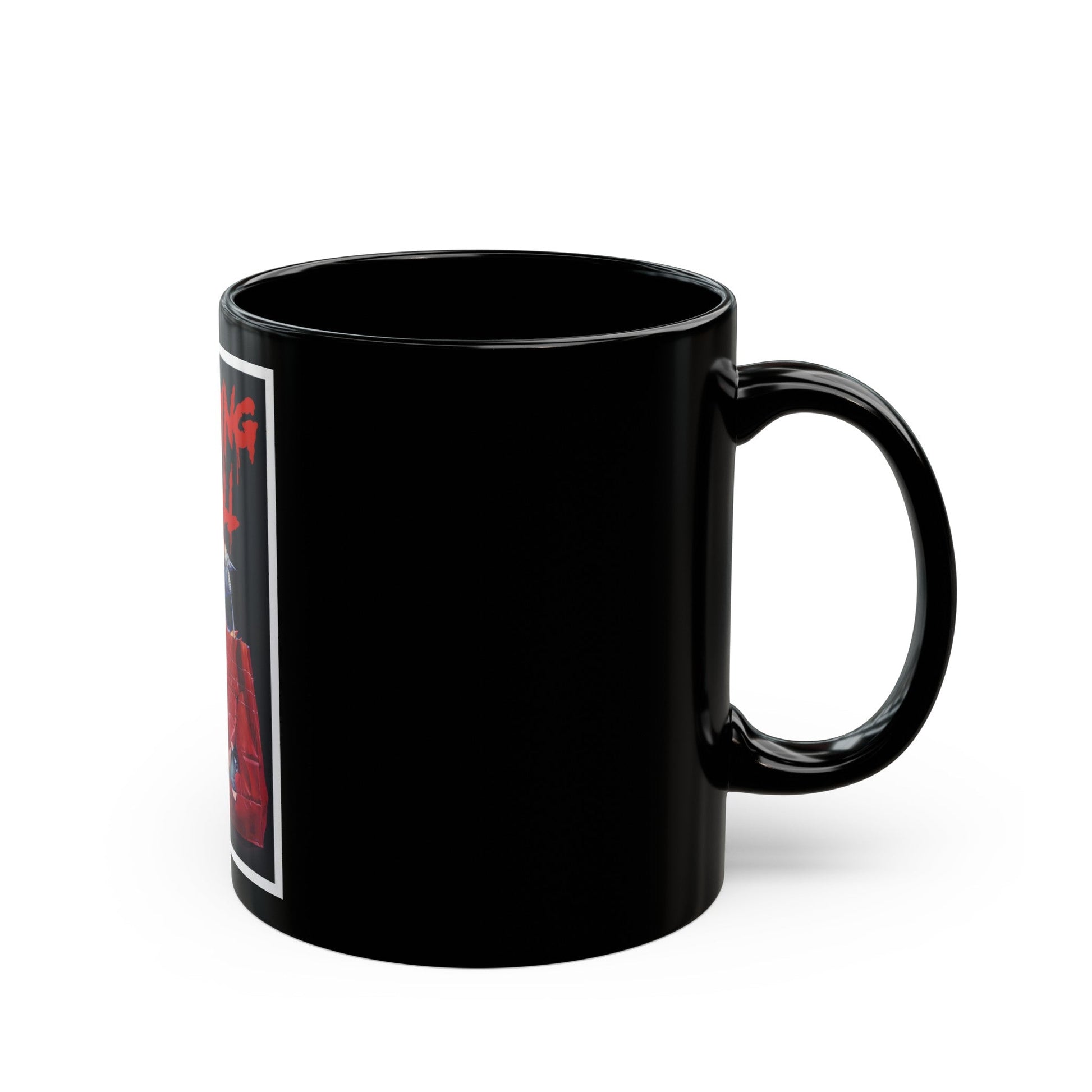 CHOPPING MALL 1986 Movie Poster - Black Coffee Mug-The Sticker Space