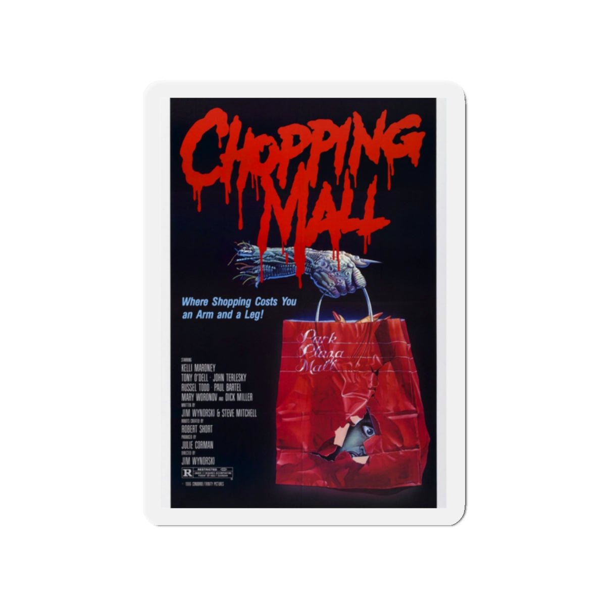 CHOPPING MALL 1986 Movie Poster - Die-Cut Magnet-2" x 2"-The Sticker Space