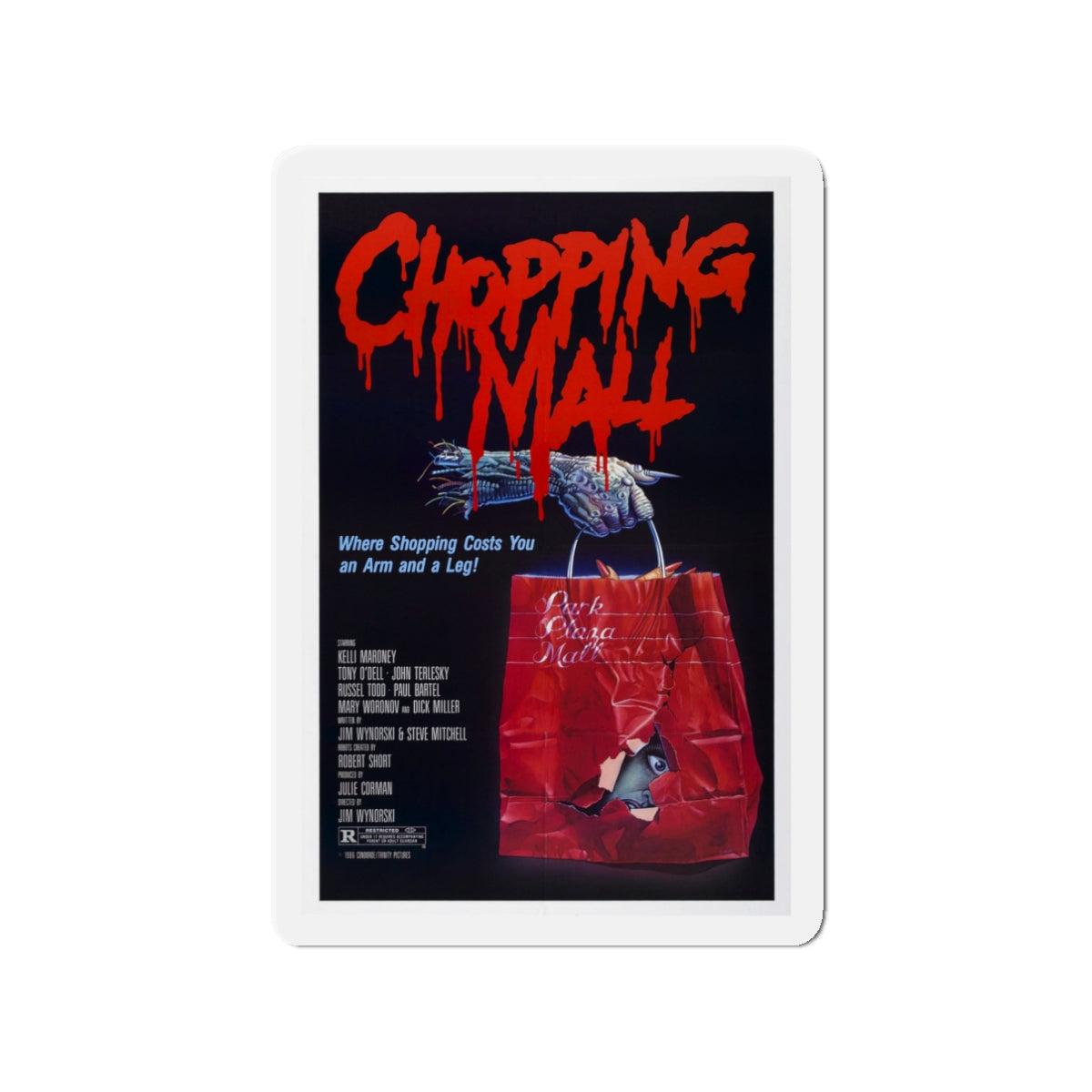 CHOPPING MALL 1986 Movie Poster - Die-Cut Magnet-3" x 3"-The Sticker Space