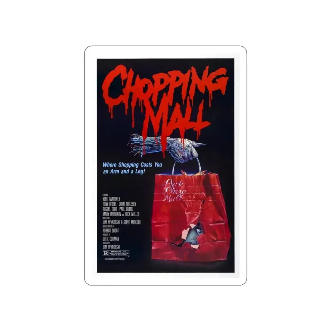 CHOPPING MALL 1986 Movie Poster STICKER Vinyl Die-Cut Decal 3 Inch - The Sticker Space