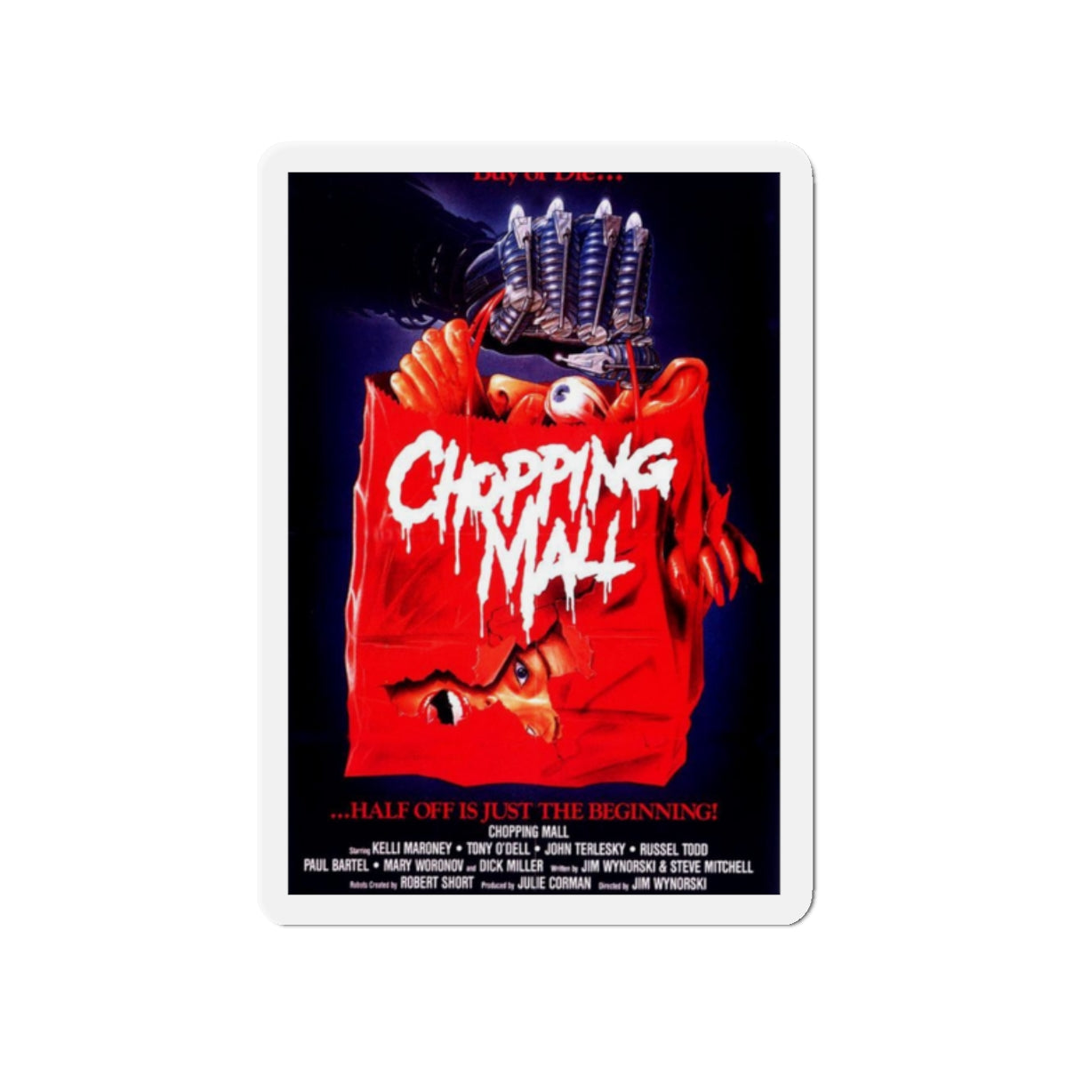 CHOPPING MALL (2) 1986 Movie Poster - Die-Cut Magnet-2" x 2"-The Sticker Space