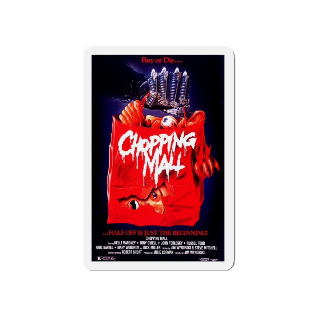 CHOPPING MALL (2) 1986 Movie Poster - Die-Cut Magnet-5" x 5"-The Sticker Space