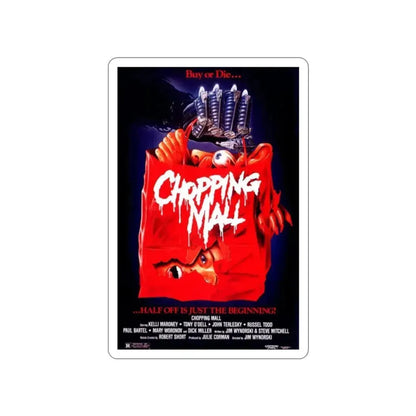 CHOPPING MALL (2) 1986 Movie Poster STICKER Vinyl Die-Cut Decal - The Sticker Space