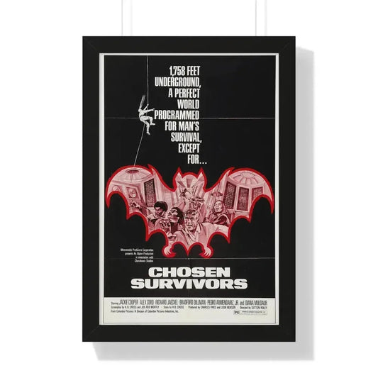 CHOSEN SURVIVORS 1974 - Framed Movie Poster 16″ x 24″ Black - The Sticker Space