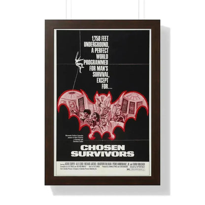 CHOSEN SURVIVORS 1974 - Framed Movie Poster 16″ x 24″ Walnut - The Sticker Space
