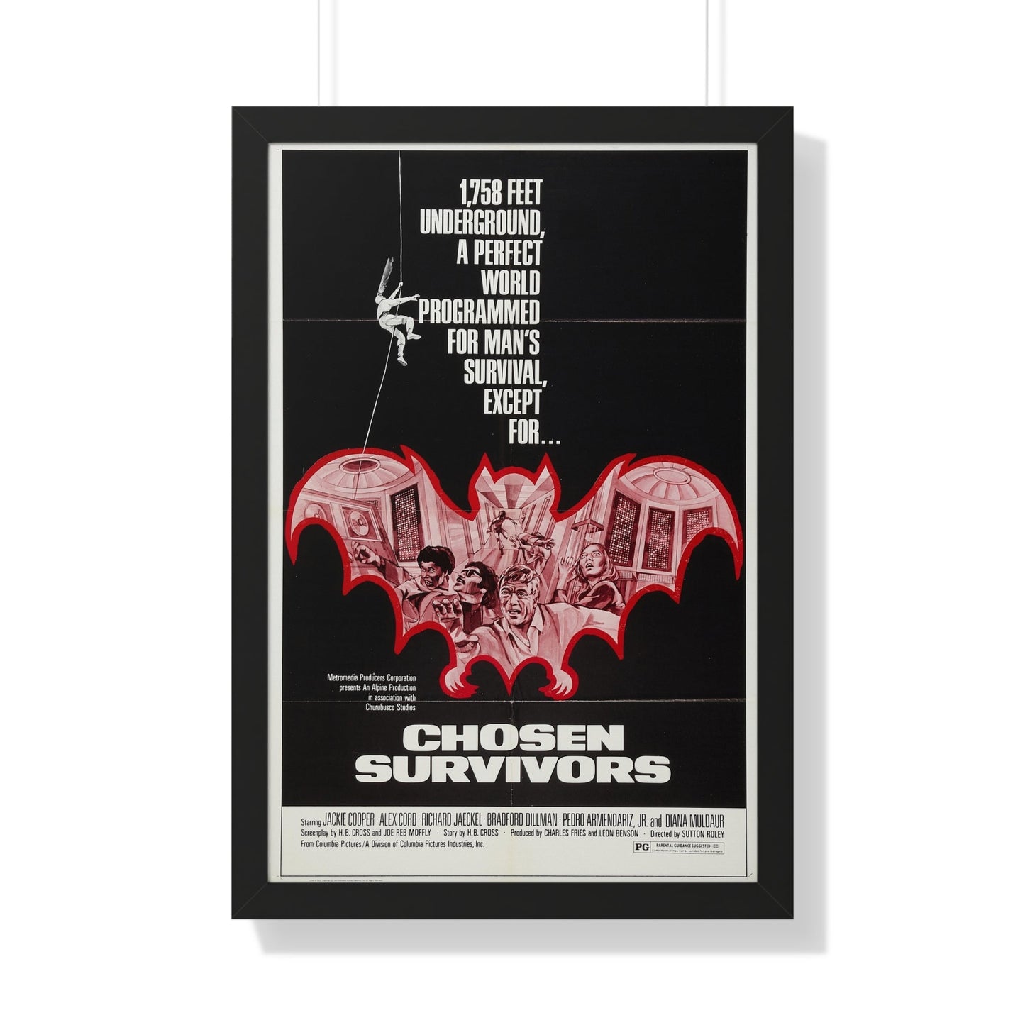 CHOSEN SURVIVORS 1974 - Framed Movie Poster-20" x 30"-The Sticker Space