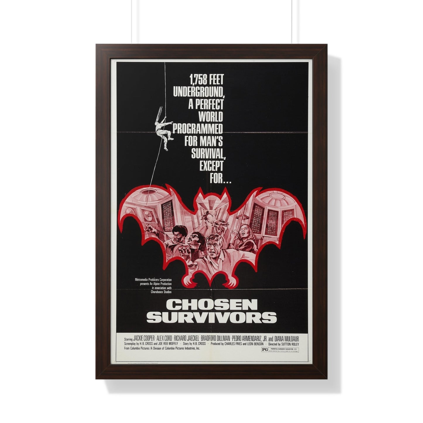 CHOSEN SURVIVORS 1974 - Framed Movie Poster-20" x 30"-The Sticker Space