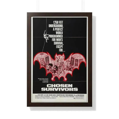 CHOSEN SURVIVORS 1974 - Framed Movie Poster 20" x 30" Walnut - The Sticker Space