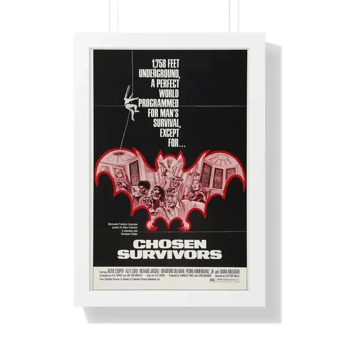 CHOSEN SURVIVORS 1974 - Framed Movie Poster - The Sticker Space