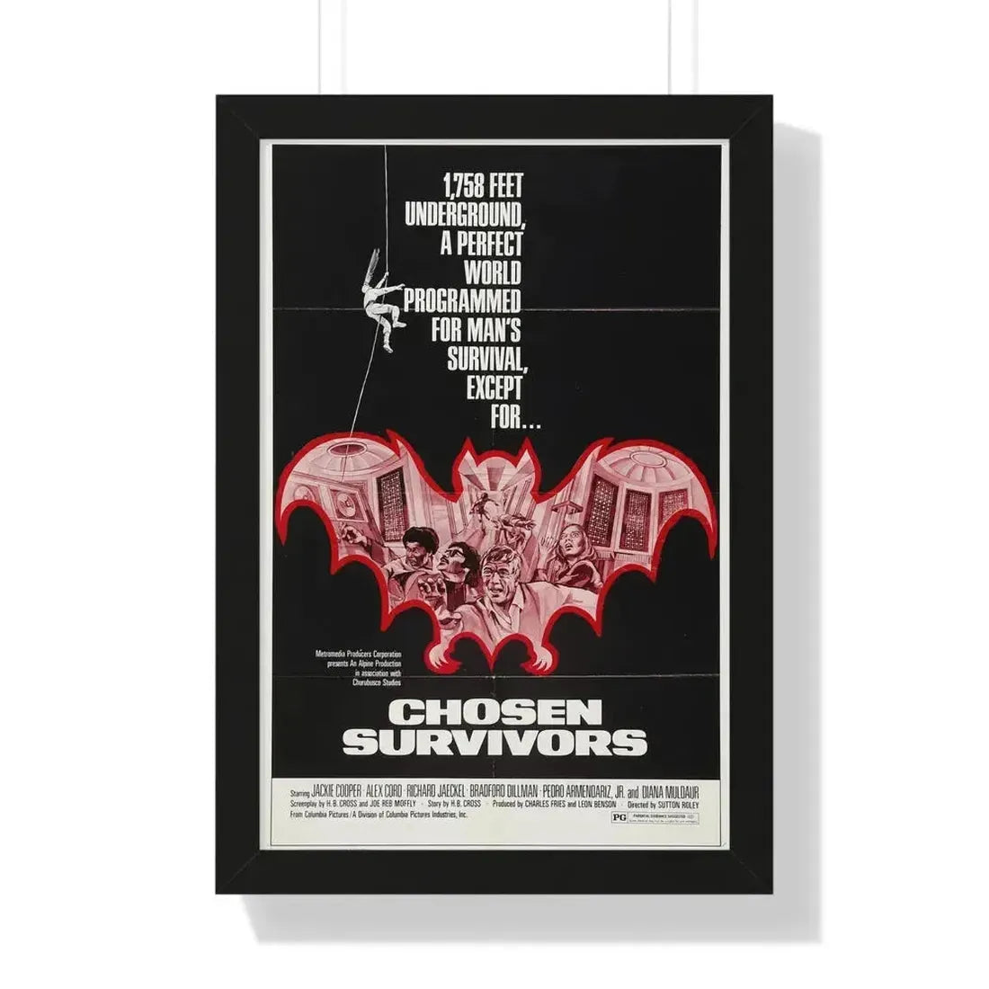 CHOSEN SURVIVORS 1974 - Framed Movie Poster - The Sticker Space