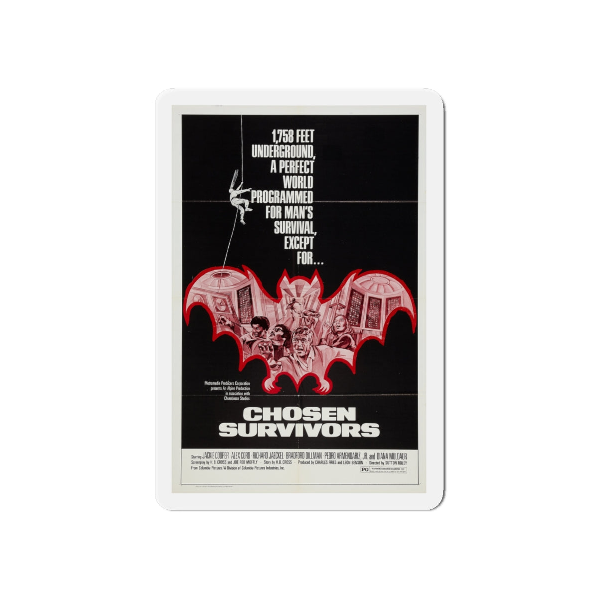 CHOSEN SURVIVORS 1974 Movie Poster - Die-Cut Magnet-6 × 6"-The Sticker Space