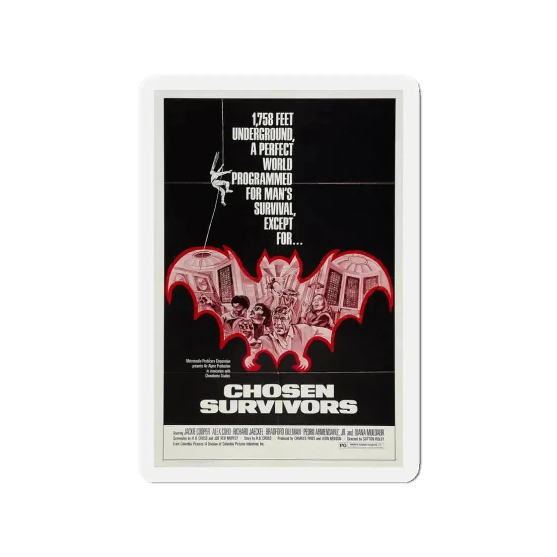 CHOSEN SURVIVORS 1974 Movie Poster - Refrigerator Magnet 3 Inch - The Sticker Space