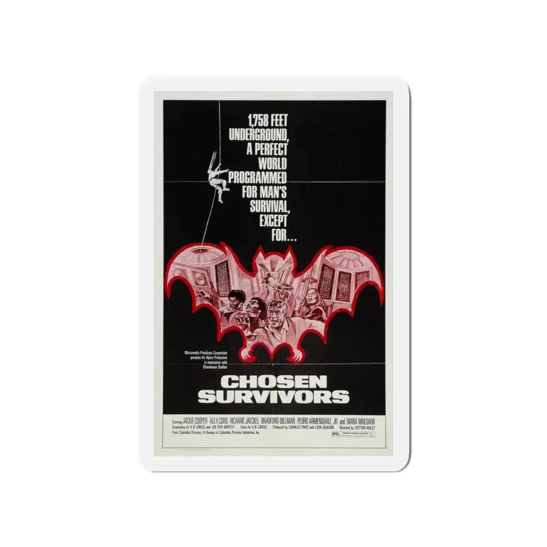 CHOSEN SURVIVORS 1974 Movie Poster - Refrigerator Magnet 4 Inch - The Sticker Space