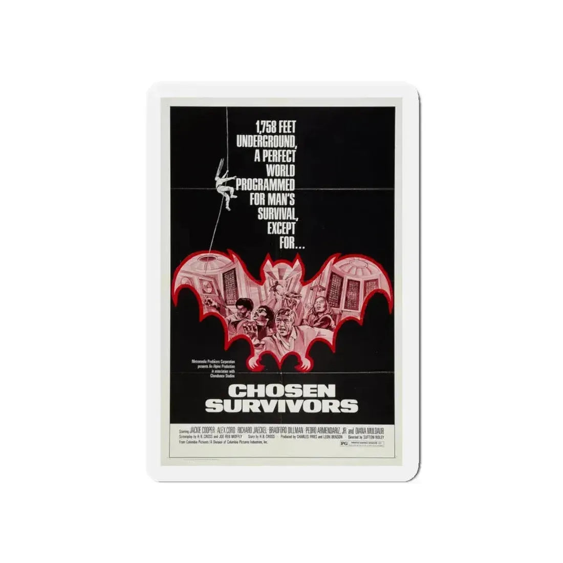CHOSEN SURVIVORS 1974 Movie Poster - Refrigerator Magnet 5 Inch - The Sticker Space