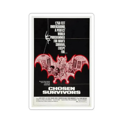 CHOSEN SURVIVORS 1974 Movie Poster - STICKER Vinyl Kiss-Cut Decal 6 Inch White - The Sticker Space