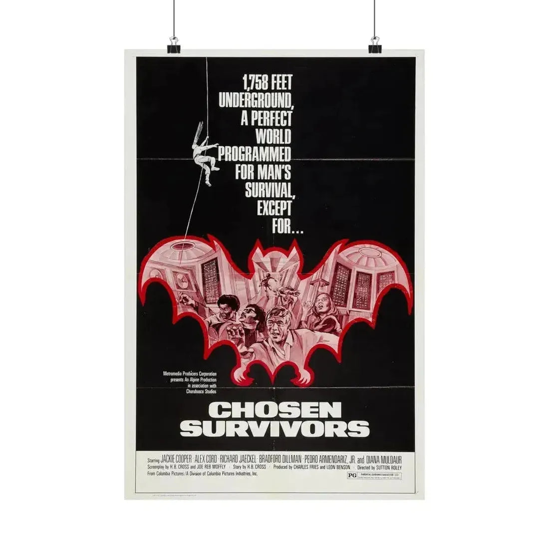 CHOSEN SURVIVORS 1974 - Paper Movie Poster 16″ x 24″ Matte - The Sticker Space