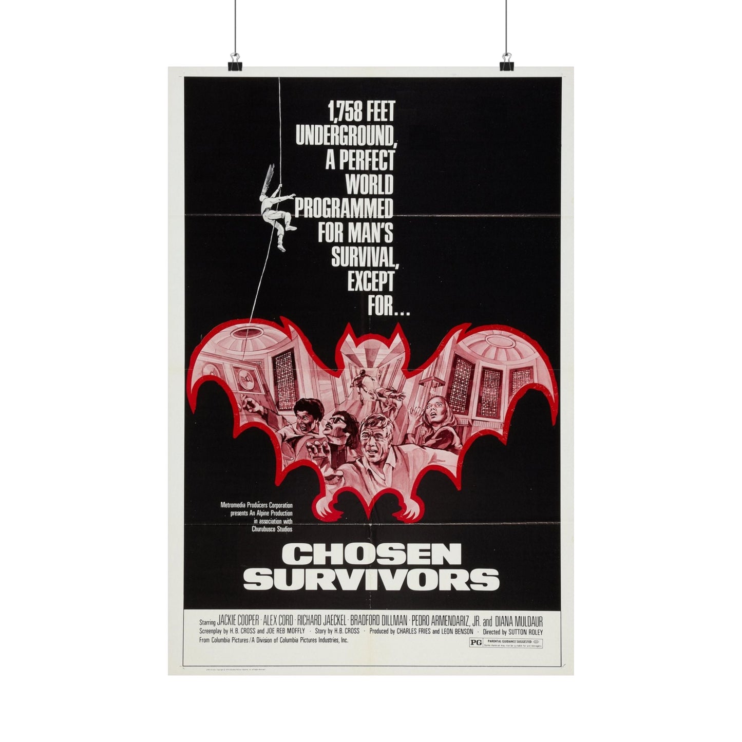 CHOSEN SURVIVORS 1974 - Paper Movie Poster-20″ x 30″-The Sticker Space