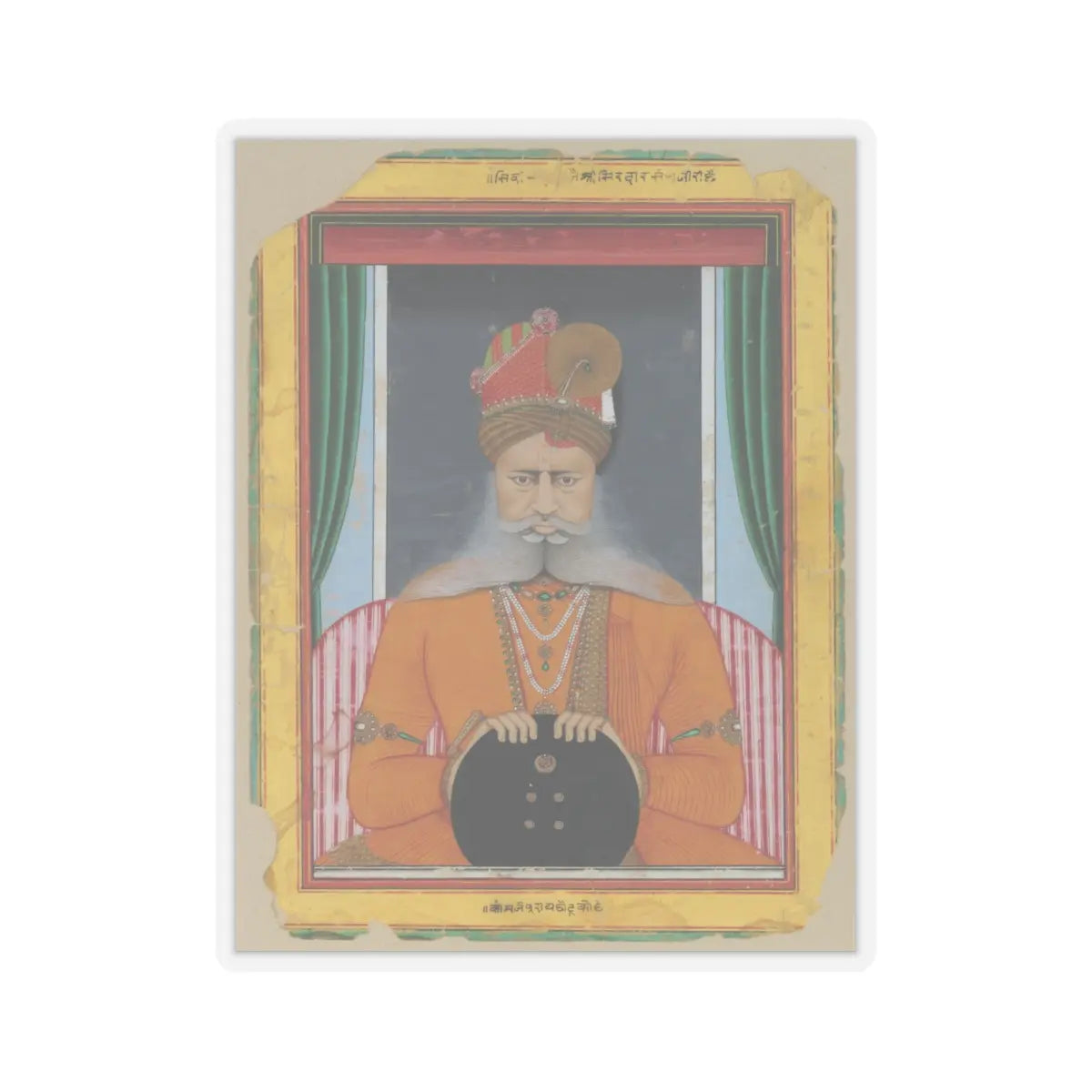 Chotu - Maharaja Sardar Singh of Bikaner - ca. 1860–70 v2 - STICKER Vinyl Kiss-Cut Decal