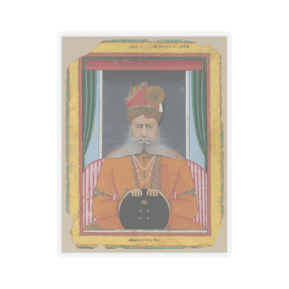 Chotu - Maharaja Sardar Singh of Bikaner - ca. 1860–70 v2 - STICKER Vinyl Kiss-Cut Decal