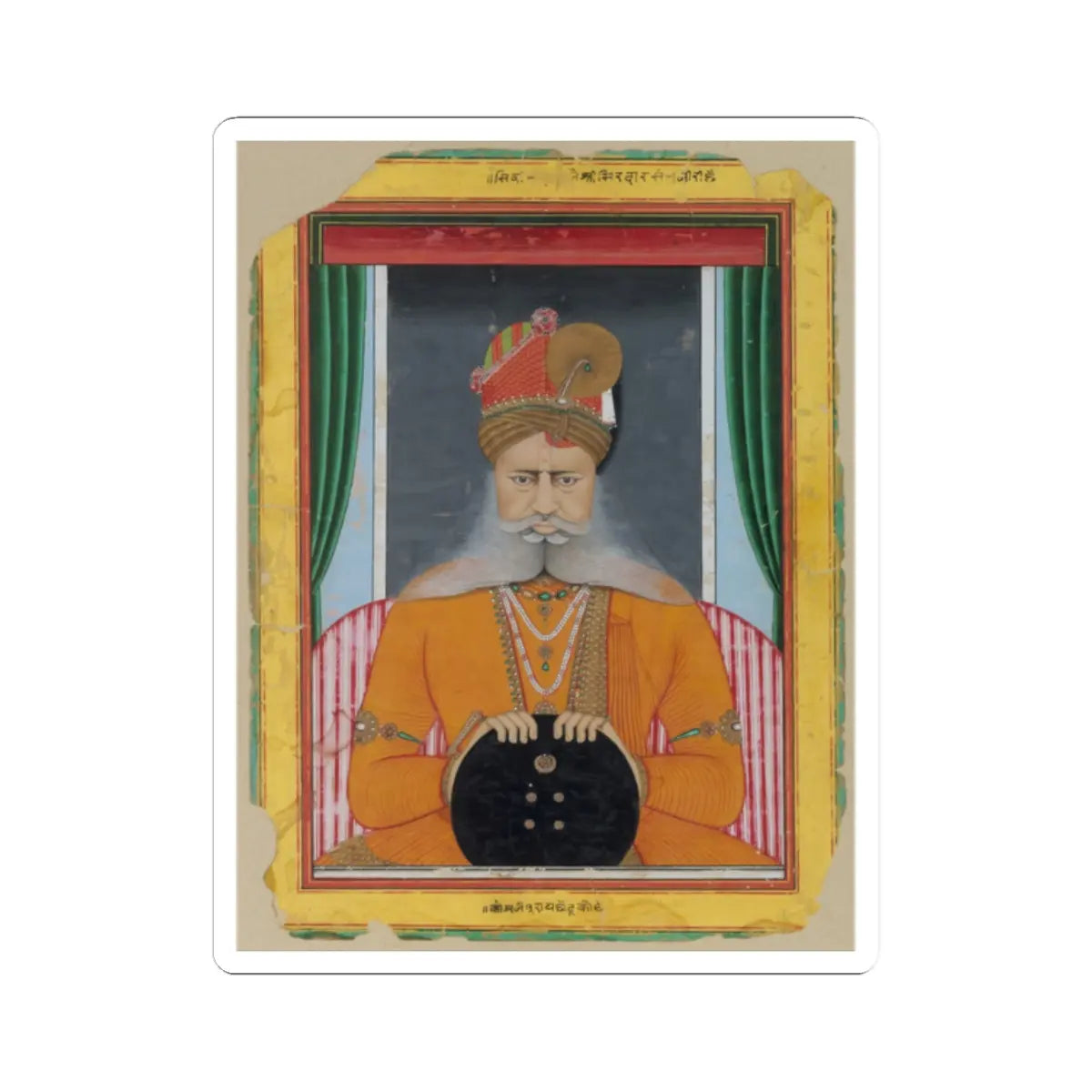 Chotu - Maharaja Sardar Singh of Bikaner - ca. 1860–70 v2 - STICKER Vinyl Kiss-Cut Decal
