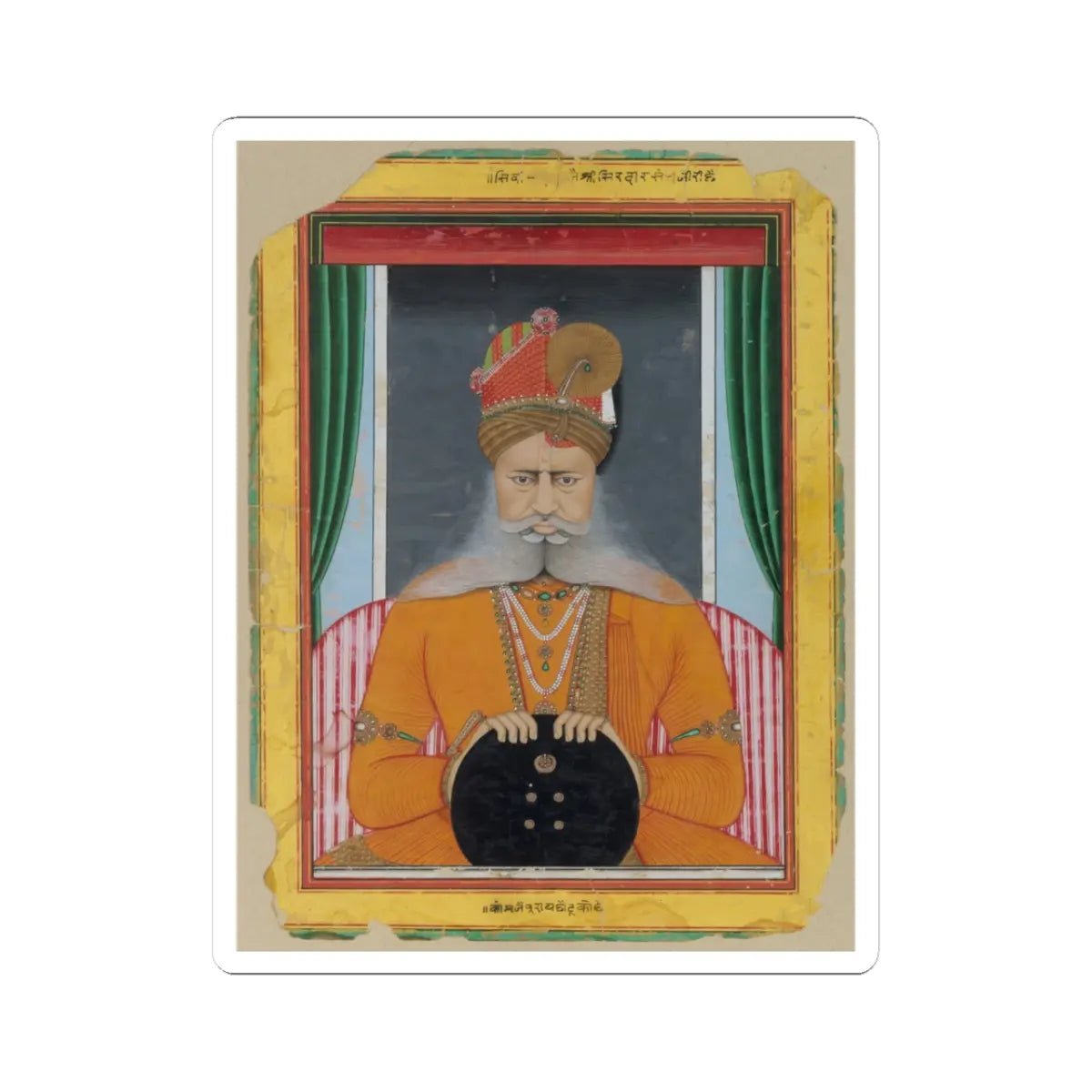 Chotu - Maharaja Sardar Singh of Bikaner - ca. 1860–70 v2 - STICKER Vinyl Kiss-Cut Decal